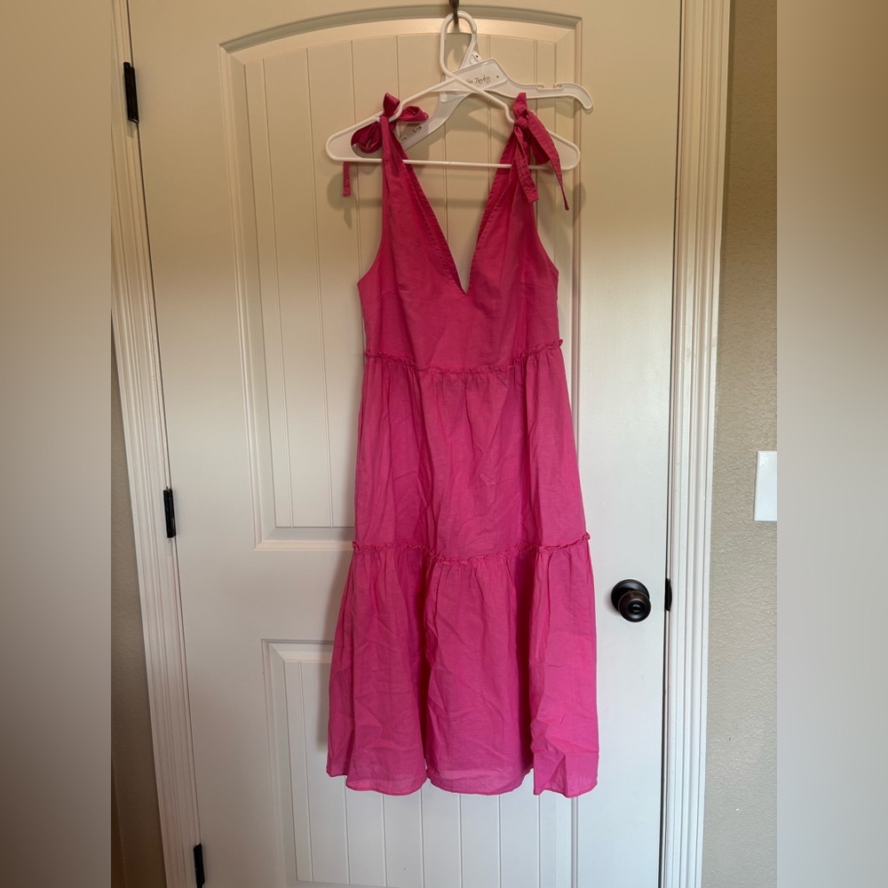 Petal & Pup Vibrant Pink Midi Dress